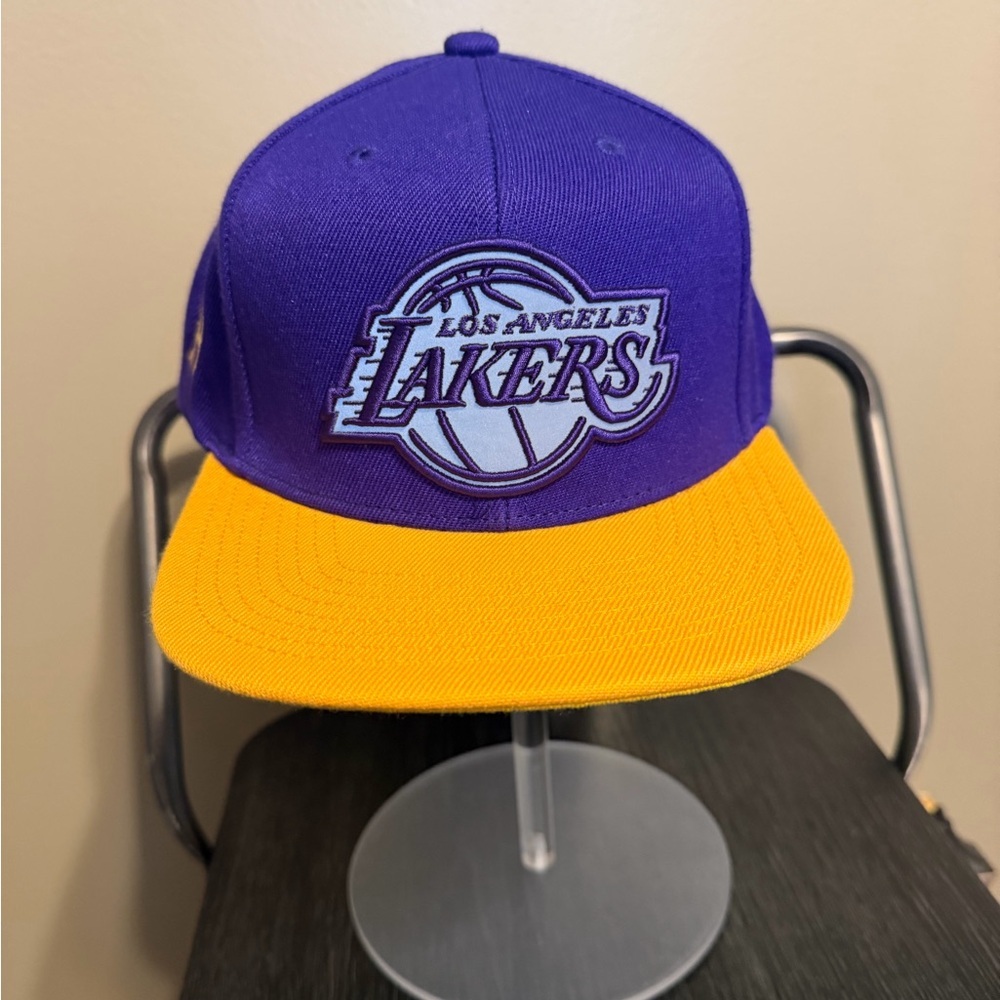 Kobe Bryant 8/24 LA Lakers Snapback Hat Purple Gold Tribute Hat